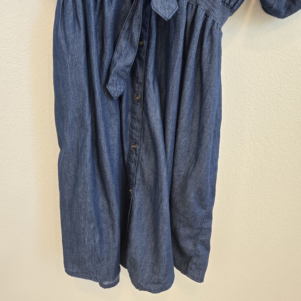 Milleniun Denim Dark Wash Dress Siz 1X Cottagecore Western - Picture 7 of 11